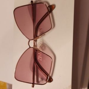 Zimmermann Butterfly Rose gold Sunglasses with pink lenses